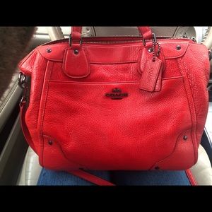 Red coach bag
